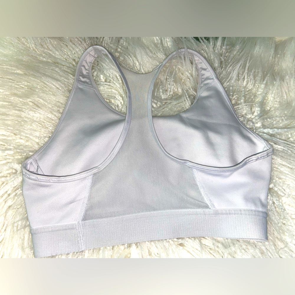 Adidas White Logo Sports Bra, no size tag - Picture 2 of 3